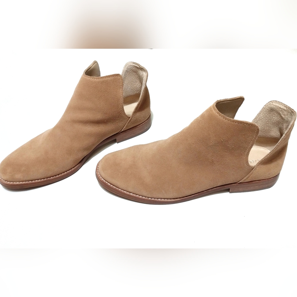 Women's Land's End Tan Pull on Ankle Boot Size 8